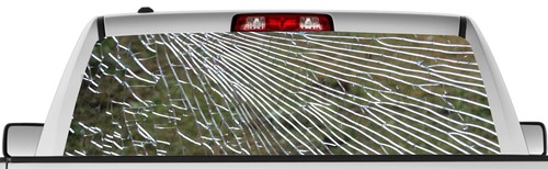 Rear window graphic view thru