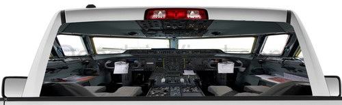 Rear window graphic view thru