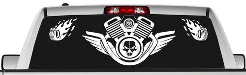Rear window graphic view thru