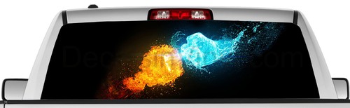 Rear window graphic - , view