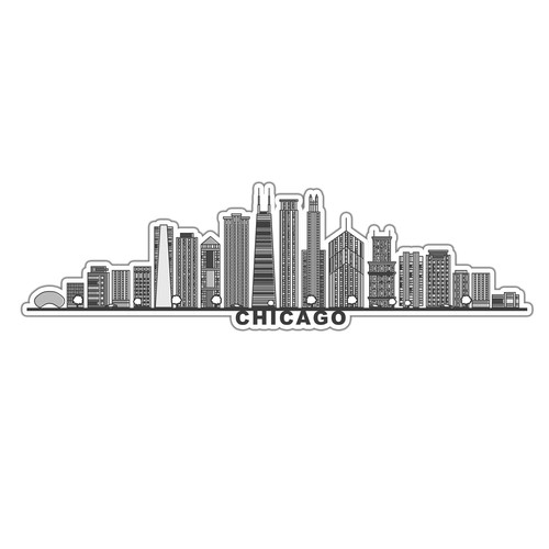Chicago sticker illinois - chicago,