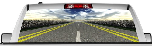 Rear window graphic view thru